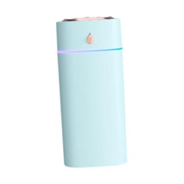 Imagem de IEUDNS Umidificador de mesa pequeno 600 ml com atmosfera luz 3 modos USB umidificador de ar portátil silencioso para a mesa de spa carros domésticos do, Verde