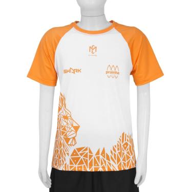 Imagem de Camiseta Shark Cappe Oficial Infantil Branca e Laranja-10