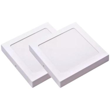 Imagem de Kit Luminária Plafon LED Quadrado de Sobrepor 24W - 4000K Com 2 Unidad