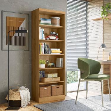 Imagem de Estante Para Livros 5 Prateleiras Freijo Toq