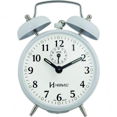 Imagem de Despertador Cordas Antigo Alarme Forte Metal 2208 Branco