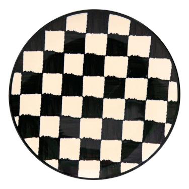 Imagem de Jogo De Pratos Rasos Em Cerâmica Unni Com 6 Peças 26cm Oxford Damas