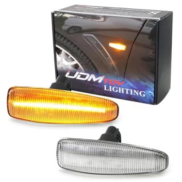 Imagem de iJDMTOY Lente transparente âmbar full LED luzes de marcação frontal compatíveis com Mitsubishi Lancer Evo X Mirage Outlander Sport, alimentado por LED 36-SMD, substitui lâmpadas OEM Sidemarker