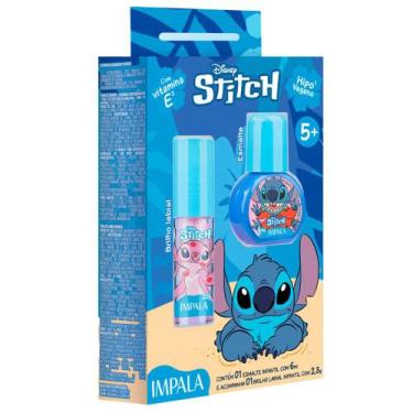 Imagem de Kit Impala Esmalte Stitch e Brilho Labial Angel Infantil Disney