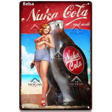 Imagem de Pôster Retrô De Jogo De Sinal De Metal Nuka Cola Para Bar Pub Clube Ho