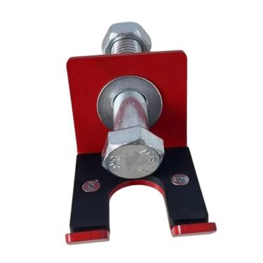 Imagem de Dynwave Suporte de barra para rack de agachamento, suporte de barra única, montado em rack, vertical, economizador de espaço, resistente, para academia,