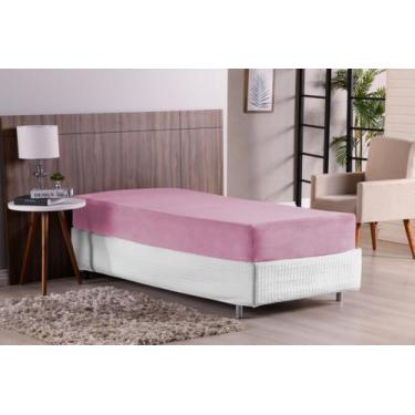 Imagem de Lençol Solteiro Com Elástico Para Cama Box Plush Mantinha Macio Avulso