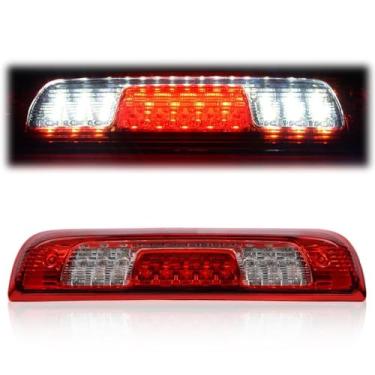 Imagem de PIT66 3ª luz de freio LED, compatível com Chevy Silverado/GMC Sierra 1500 2500HD 3500HD 2014-2018 Lâmpada de estacionamento traseira alta montagem montagem luz de carga caixa transparente lente