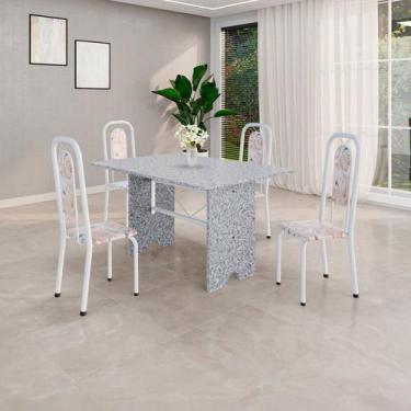 Imagem de Conjunto Sala de Jantar com 4 Cadeiras Lara - Soma Móveis