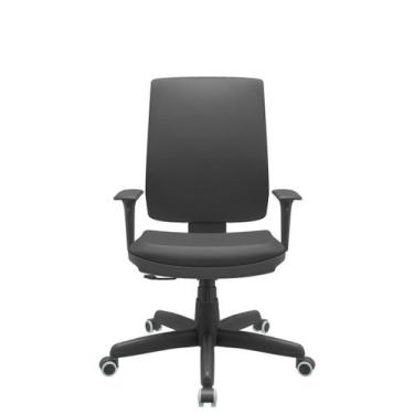 Imagem de Cadeira Office Brizza Soft Vinil Preto RelaxPlax Base Standard 120cm -