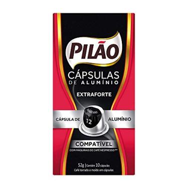 Imagem de Café em Cápsula Torrado e Moído Espresso Extraforte Pilão Caixa 52g 10 Unidades