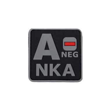 Imagem de Ruoming 1 peça de adesivos táticos de tipo sanguíneo, 5 x 5 cm, PVC 3D, fecho de gancho (cinza A)