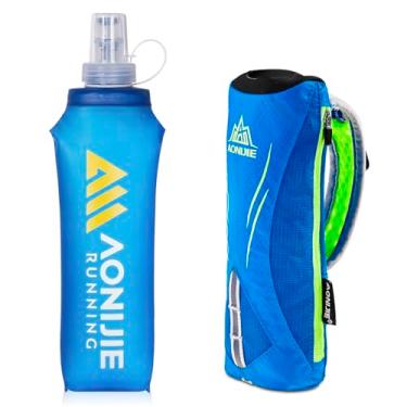 Imagem de Garrafa de água portátil Geila para corrida, garrafa de mão com alça de mão para hidratação, sem BPA, garrafa macia esportiva, Blue+500ML Soft Flask