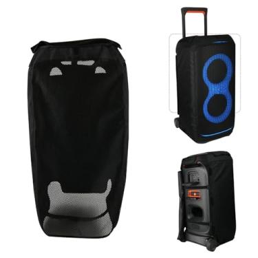 Imagem de SZZCNOX Capa protetora antipoeira para caixa de som JBL PartyBox Stage 320 portátil, malha resistente a arranhões, compatível com JBL PartyBox Stage 320, bolsa de viagem ao ar livre, acessórios de