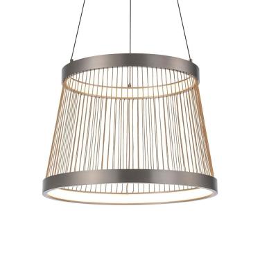 Imagem de Lustre Pendente Nordecor Beys 2940 Cinza / Dourado Led Bivolt