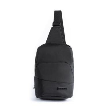 Imagem de Mochila Masculina Transversal Resistente Agua Advanced Preta - Bagaggi