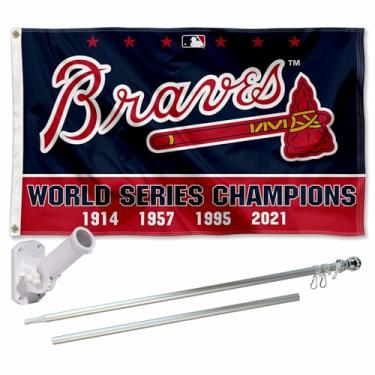 Imagem de WinCraft Philadelphia Baseball Pinstripes Flag Pole and Bracket Mount Set