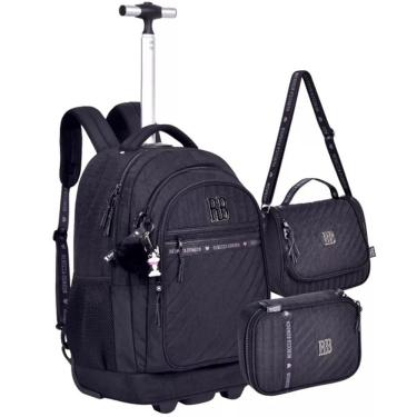 Imagem de Kit Mochila Escolar de Rodinhas Rebecca Bonbon com Lancheira e Estojo