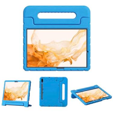 Imagem de Capa infantil para tablet S7, Samsung Galaxy Tab S8 e Tab S7 de 11 polegadas, à prova de choque, leve, durável, dobrável, com suporte para caneta S (modelo: SM-X700 SM-X706 e SM-T870 SM-T875)