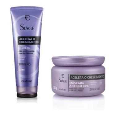 Imagem de Kit Siage Acelera O Crescimento Shampoo 250ml+ Mascara 250g - Eudora