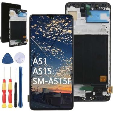 Imagem de Yuxyiony Nova tela de substituição para Samsung Galaxy A51 A515F SM-A515F/DS A515F/DS tela de reparo de tela LCD e acessórios de ferramentas de substituição.