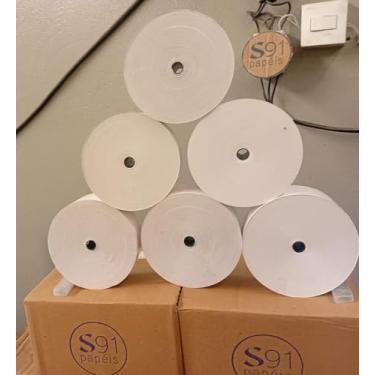 Imagem de Papeis Bobinas Térmicas 57 m x360 mm para Relógio de Ponto, Caixa com 6 Unidades