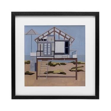 Imagem de Stupell Industries Impressão emoldurada em preto Silent Shores Cabin Under Glass por Melissa Wang, 33 x 33