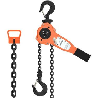 Imagem de Amarite Talha de corrente de alavanca - Capacidade de 3/4 toneladas - Corrente de grau G80 3 m de elevação - Fator de segurança 4+ - Certificado CE - Ideal para levantar, cintar, agrupar e arrastar