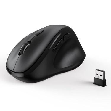 Imagem de Mouse óptico Sem Fio vertical Ergonômico a pilha - NegCert tec