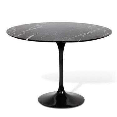 Imagem de Mesa De Jantar Tulipa Saarinen Redonda 90 cm Mármore Nero - Personal M