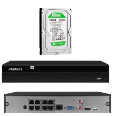 Imagem de Gravador Nvr Intelbras P/ 08 Câmeras Ip Nvd 1408p Poe 4k 110V/220V com