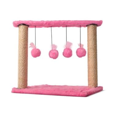 Imagem de Arranhador Para Gatos Poste com Brinquedo Gato Quatro Exclusivo(Rosa)