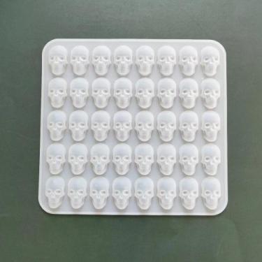 Imagem de Forma De Gelo Em Silicone Com 40 Cavidades De Caveira Para Halloween, 