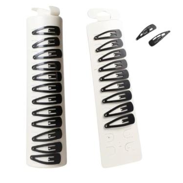 Imagem de Kit 20 Presilhas Cabelo Tic Tac 3cm pretas adulto/infantil