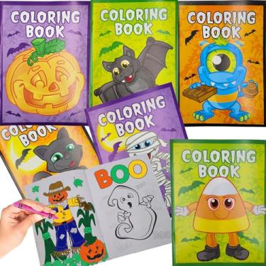 Imagem de Livros de colorir de Halloween, lembrancinhas de festa para crianças, Hallowmas doces ou travessuras, enchimentos de sacolas divertidas para atividades (12 folhetos (1 DZ))