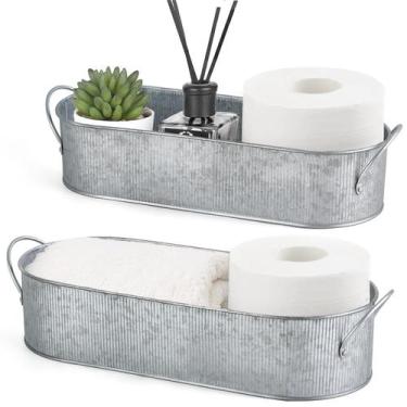 Imagem de Cesta de armazenamento Mkono Metal para decoração de banheiro