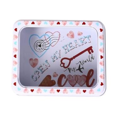 Imagem de Rrlihjgu Caixa de Lata,Recipiente para Alimentos de Dia dos Namorados | Caixa de Biscoitos de Lata com Janela Transparente para Alimentos Doces Chocolate Joias Festa de Aniversario Escola Adolescentes