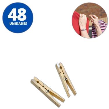 Imagem de Prendedor De Roupas Em Madeira 48 Un Utilimix