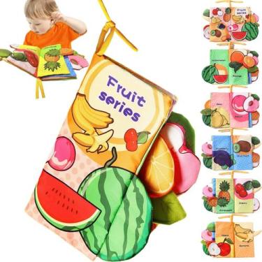 Imagem de Baby Book Chochumy Fruit Series, de 0 a 6 a 12 meses, tecido macio