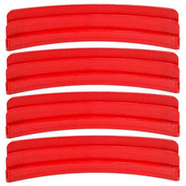 Imagem de 4 porta-cartas de baralho, design curvo, porta-cartões de plástico mãos livres para pacientes com artrite, crianças e adultos, festas de pôquer, noites de jogos de cartas familiares (vermelho)