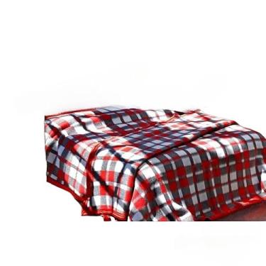 Imagem de Cobertor duplo grande padrão xadrez (vermelho)