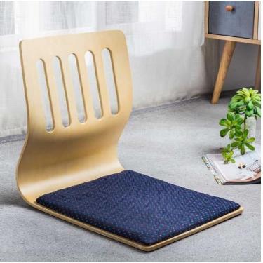 Imagem de UISLA Piso japonês sem pernas, tatami para sala de estar, meditação de madeira, braço de janela de sacada, sofá preguiçoso para ler, assistir TV