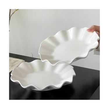 Imagem de Prato de jantar de cerâmica pratos de jantar de cor sólida pratos de servir reutilizáveis prato de sobremesa estilo moderno para restaurante doméstico