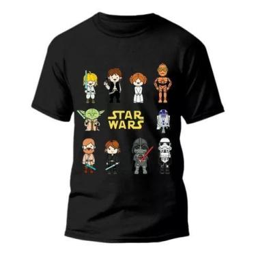 Imagem de Camiseta Básica Star Wars Infantil Camisa 100% Algodão - Loja Dinka, 1