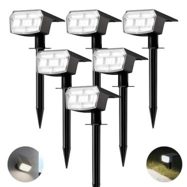 Imagem de Refletores solares HIBOITEC 59LED impermeáveis, pacote com 6 unidades,