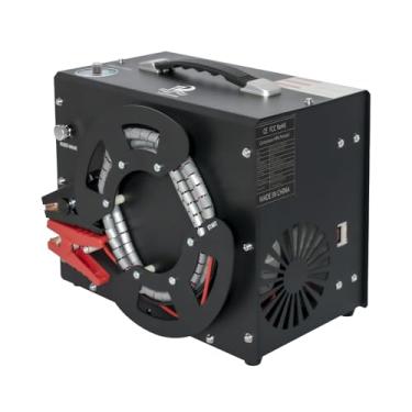 Imagem de Compressor de ar pcp portátil TUDIVING 4500Psi, tanque de mergulho de paintball com compressor de ar de alta pressão, parada automática,vertical + carretel de fio 220V (TXES062)