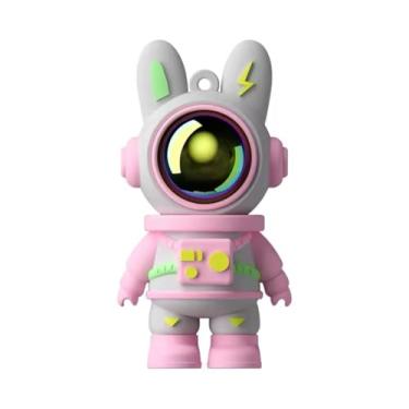 Imagem de Pen drive USB Space Outerspace Astronaut Bunny Coelho, 64 GB, design de chaveiro portátil. Marca THE SMART WORKER (rosa)