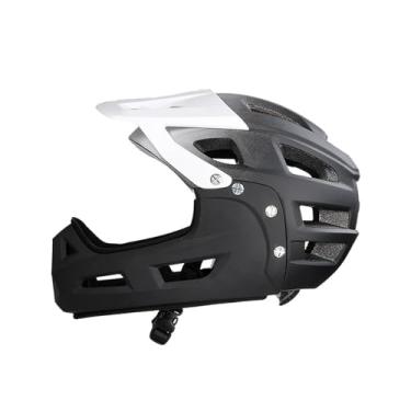 Imagem de Colaxi Capacete de bicicleta para adultos, respirável, ciclismo, skate, biker, BMX, ventilação ajustável com viseira leve, Branco Preto
