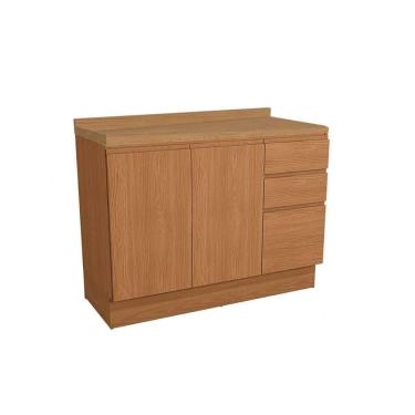Imagem de Gabinete De Cozinha Modulado Balcão C- Tampo Ciela R626 C- 2 Portas E 3 Gavetas 120cm C...