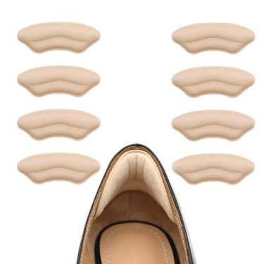 Imagem de 4 peças de almofadas de calcanhar, alças confortáveis para sapatos grandes, bolhas soltas e dor, protetores masculinos e femininos